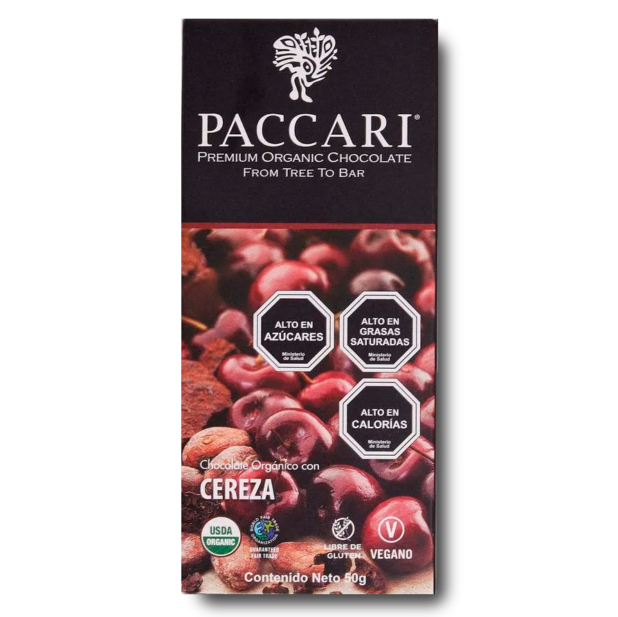 Barra de Cereza 60% Paccari 50gr
