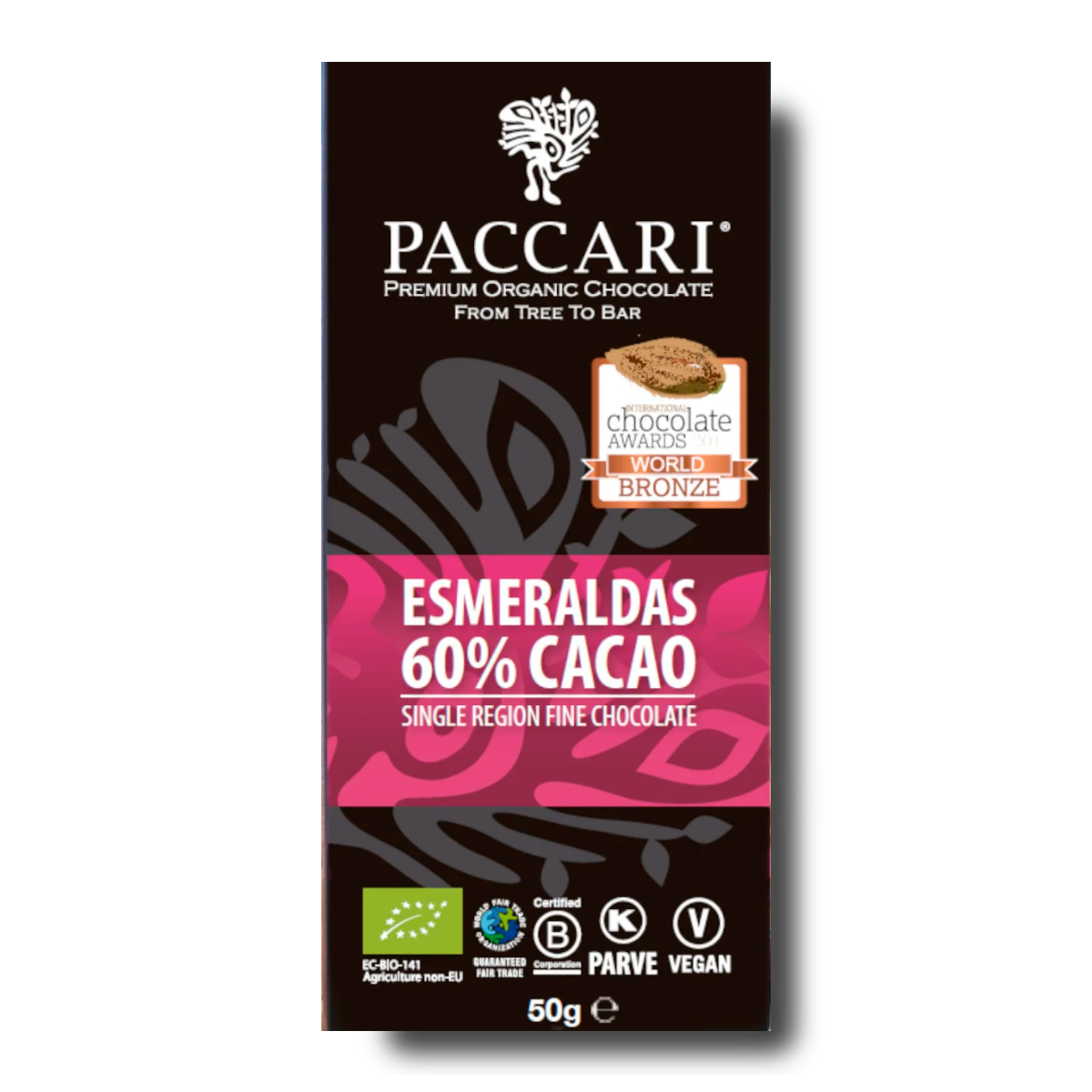 Barra de Esmeraldas 60% Paccari 50gr