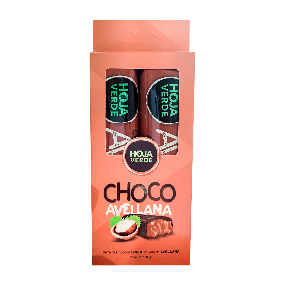 CHOCO Duo Relleno HOJA VERDE 70gr