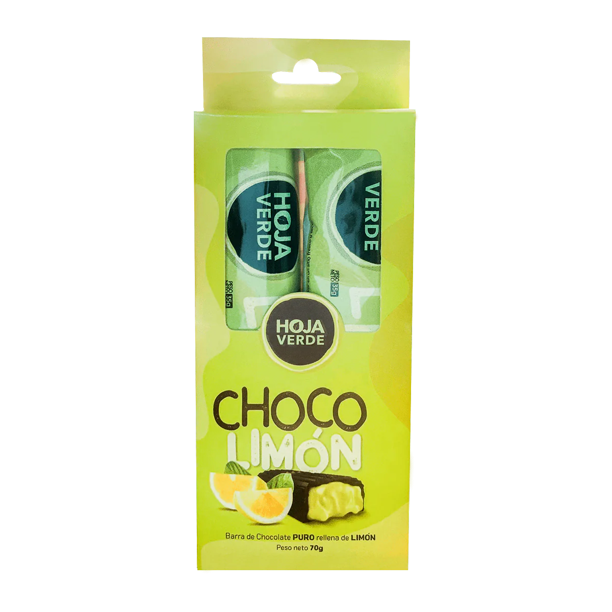 CHOCO Duo Relleno HOJA VERDE 70gr