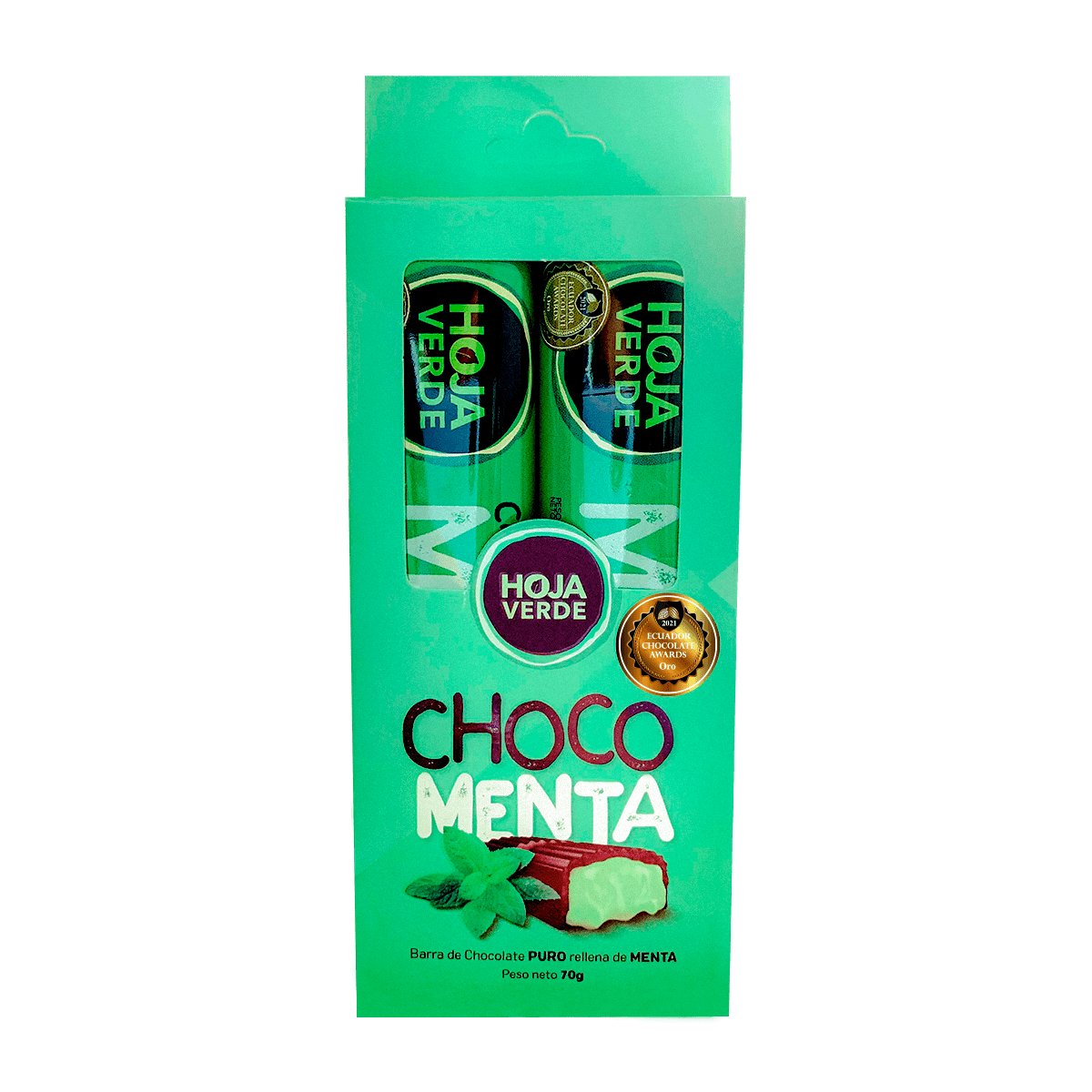CHOCO Duo Relleno HOJA VERDE 70gr