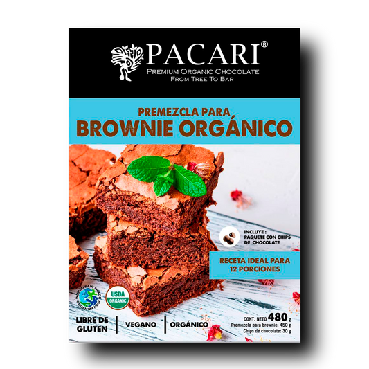 Brownie Orgánico Paccari premezcla de 480gr